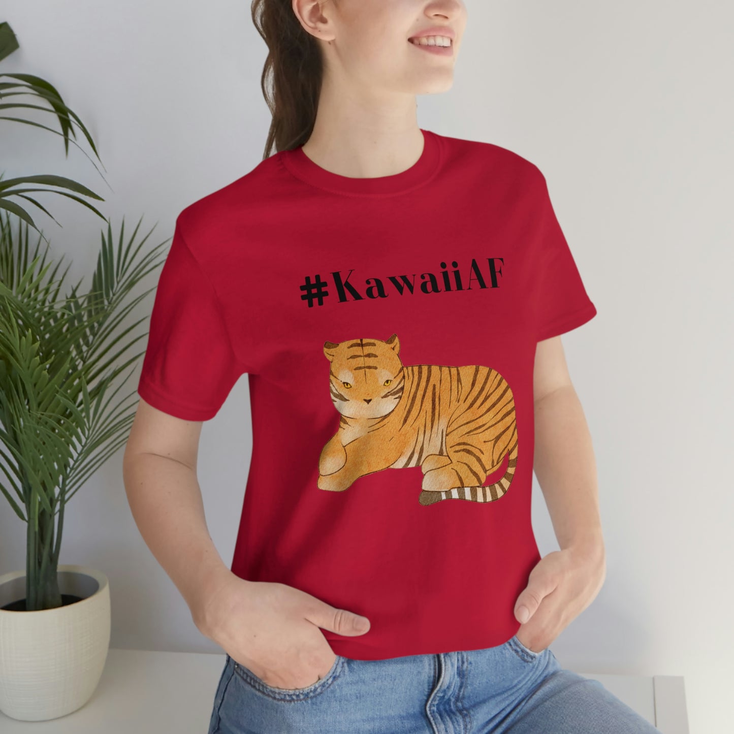 #KawaiiAF Tiger - Unisex Jersey Short Sleeve Tee