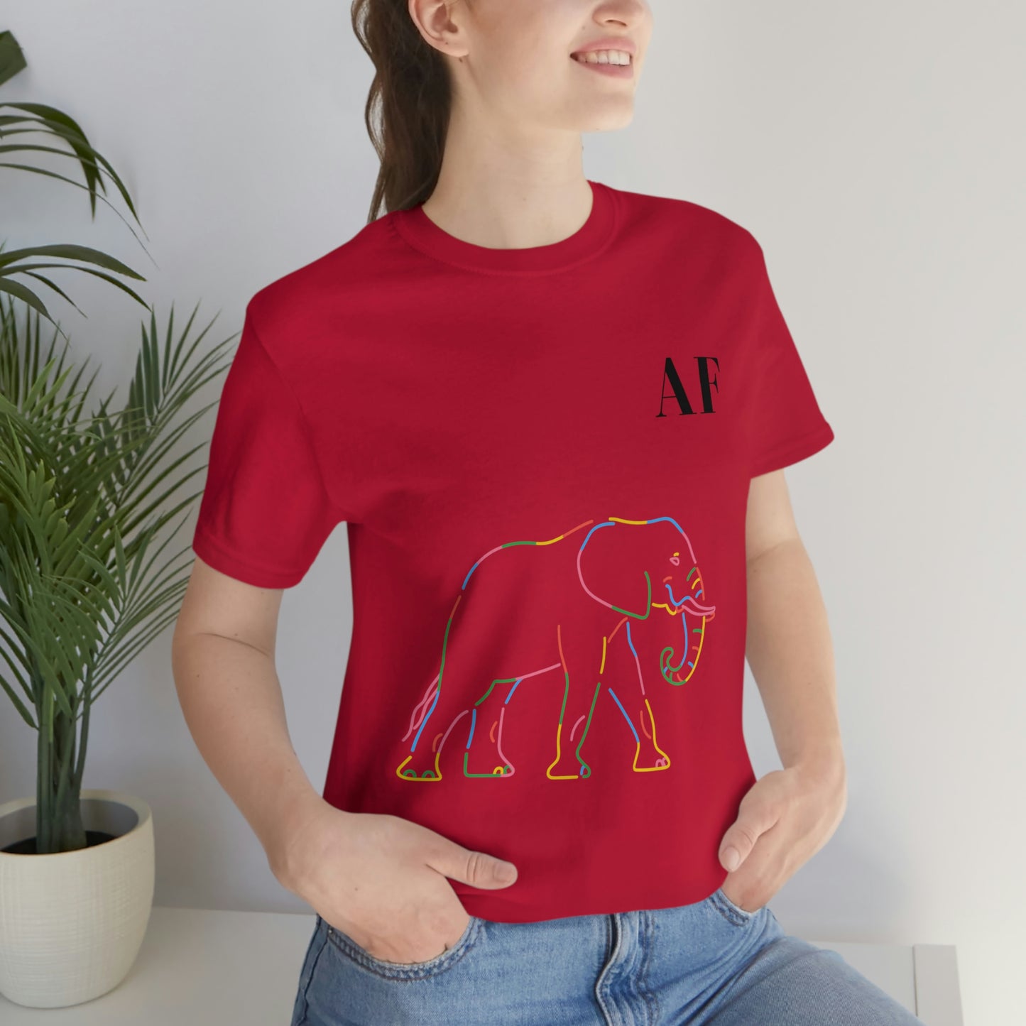 Rainbow Elephant AF - Unisex Jersey Short Sleeve Tee