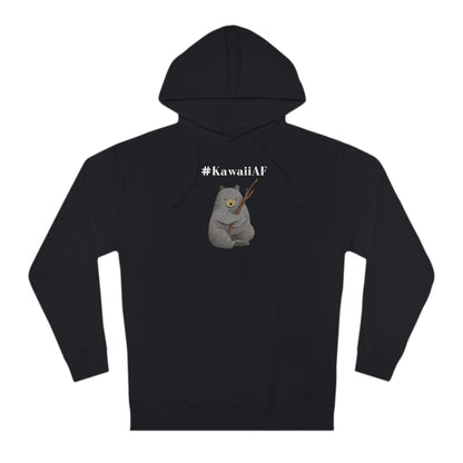 #KawaiiAF Black Bear - Unisex EcoSmart® Pullover Hoodie Sweatshirt