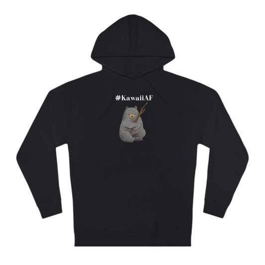 #KawaiiAF Black Bear - Unisex EcoSmart® Pullover Hoodie Sweatshirt