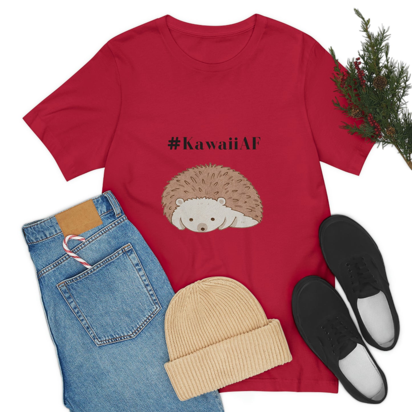 #KawaiiAF Porcupine - Unisex Jersey Short Sleeve Tee