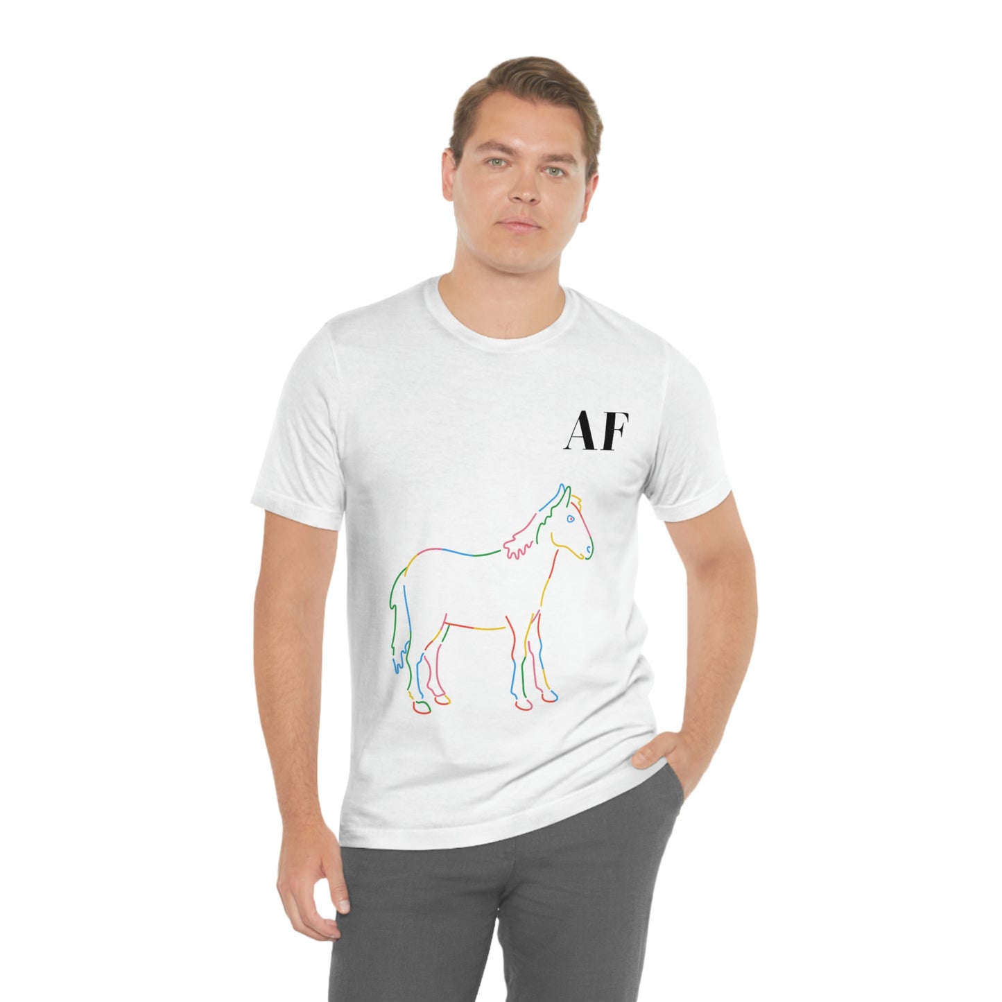 Rainbow Horse AF - Unisex Jersey Short Sleeve Tee