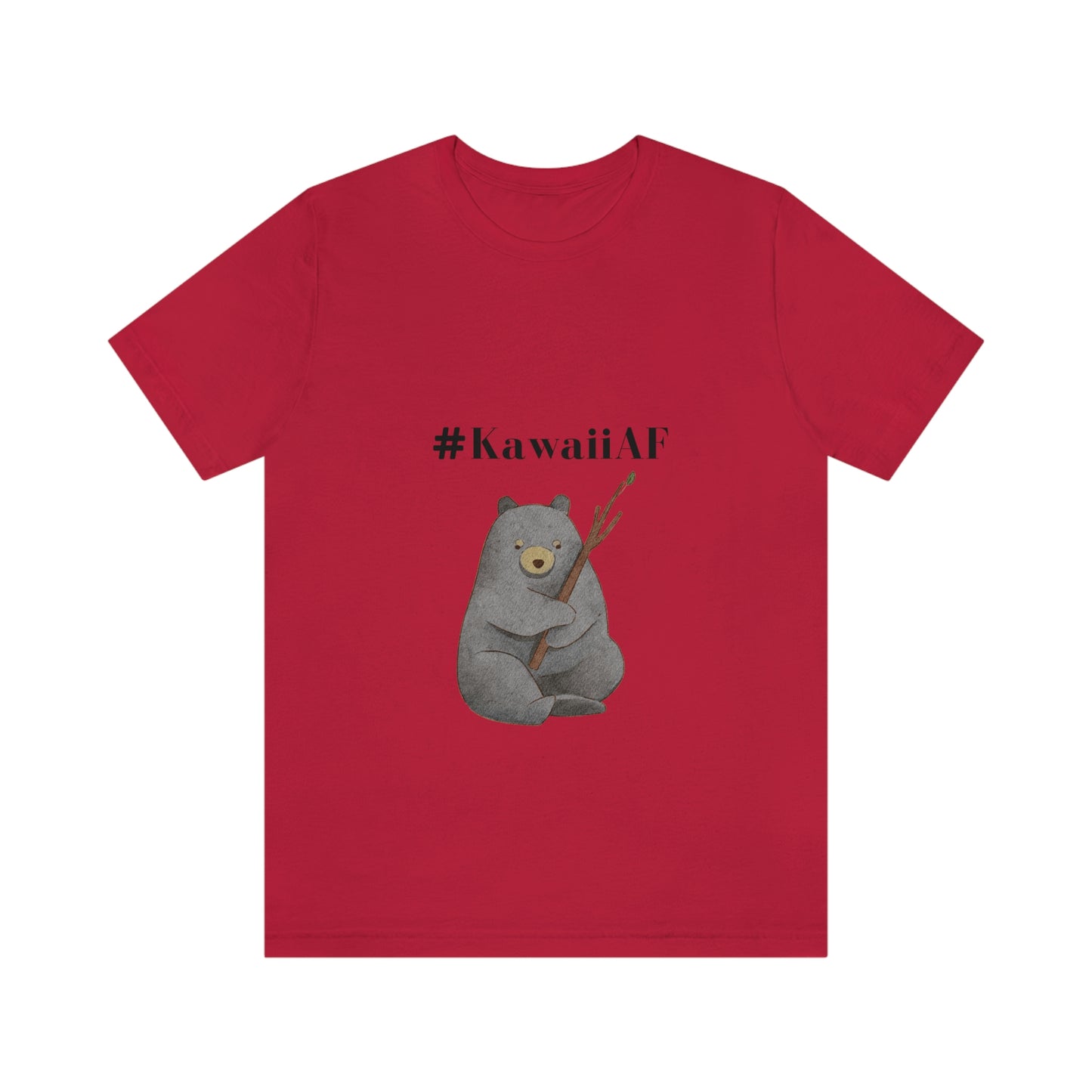 #KawaiiAF Black Bear - Unisex Jersey Short Sleeve Tee