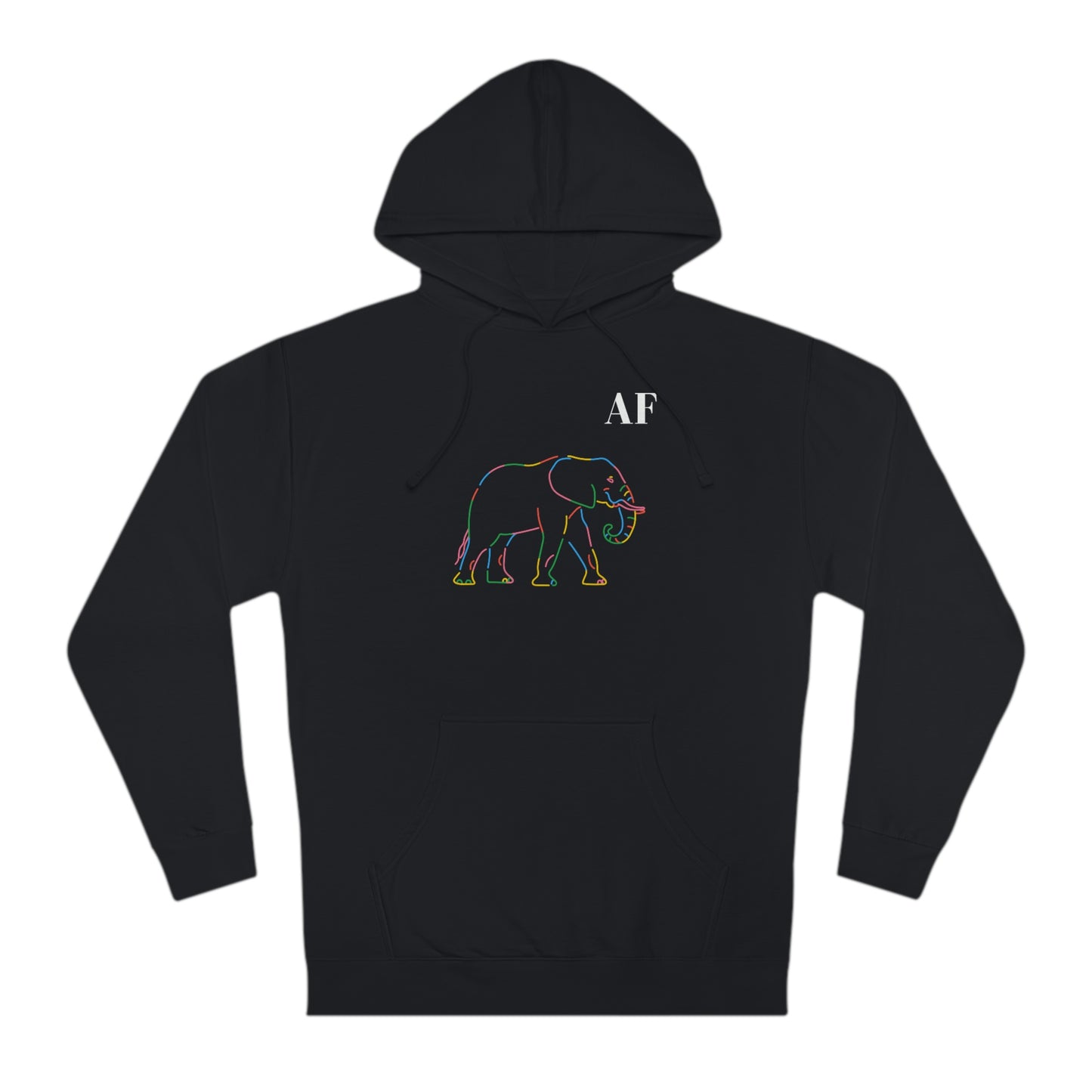 Rainbow Elephant AF - Unisex EcoSmart® Pullover Hoodie Sweatshirt