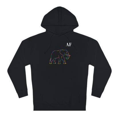 Rainbow Elephant AF - Unisex EcoSmart® Pullover Hoodie Sweatshirt