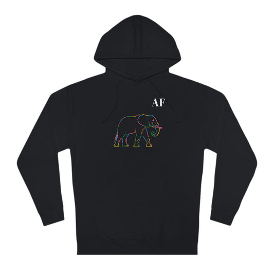 Rainbow Elephant AF - Unisex EcoSmart® Pullover Hoodie Sweatshirt