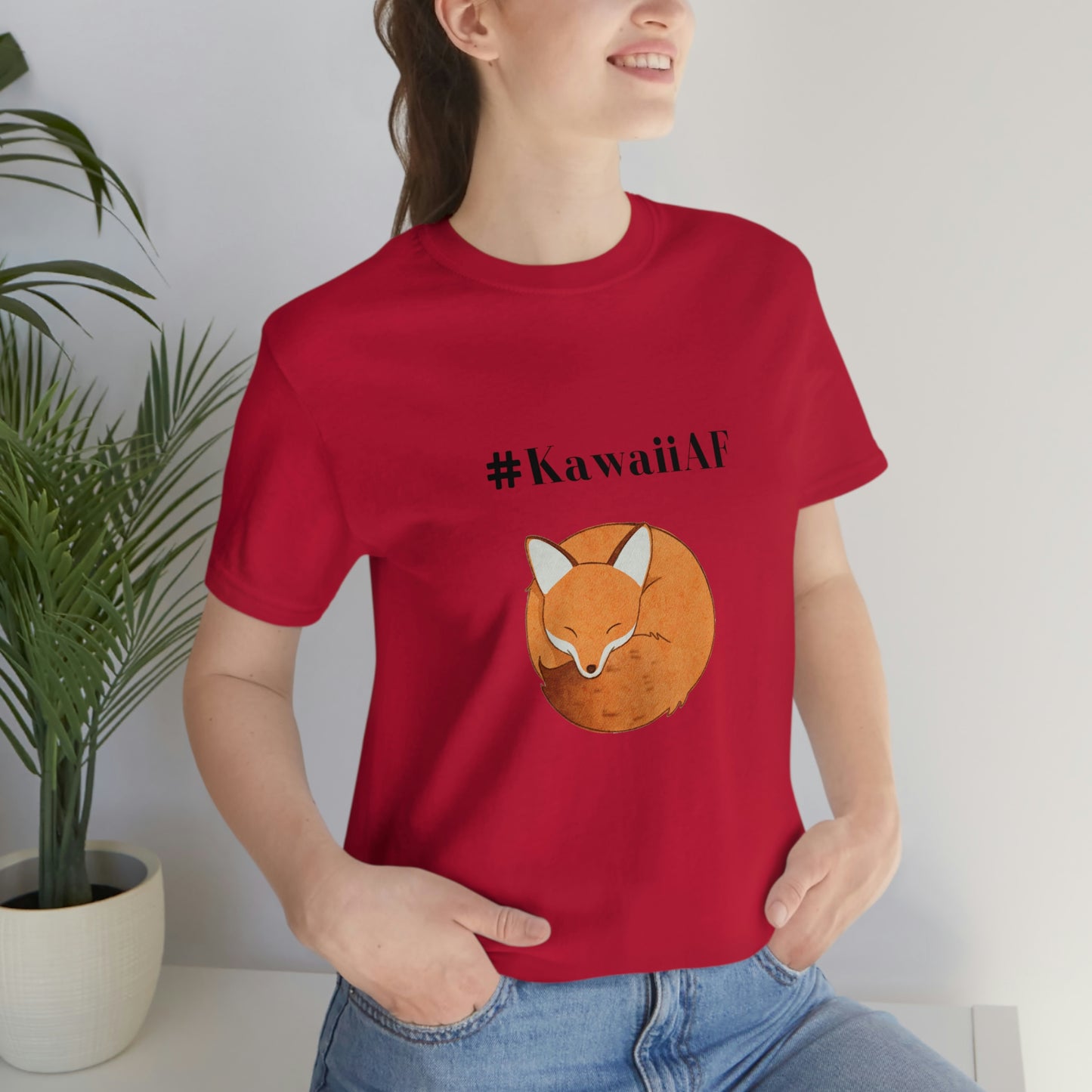 #KawaiiAF Fox - Unisex Jersey Short Sleeve Tee