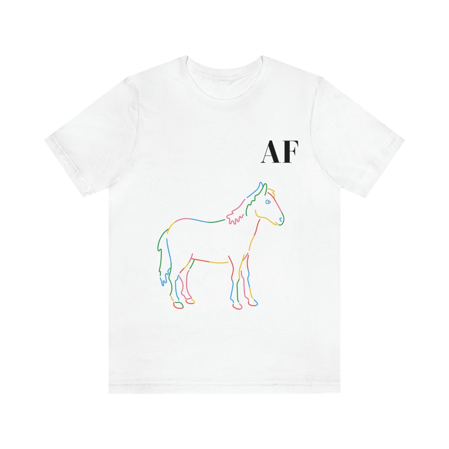 Rainbow Horse AF - Unisex Jersey Short Sleeve Tee