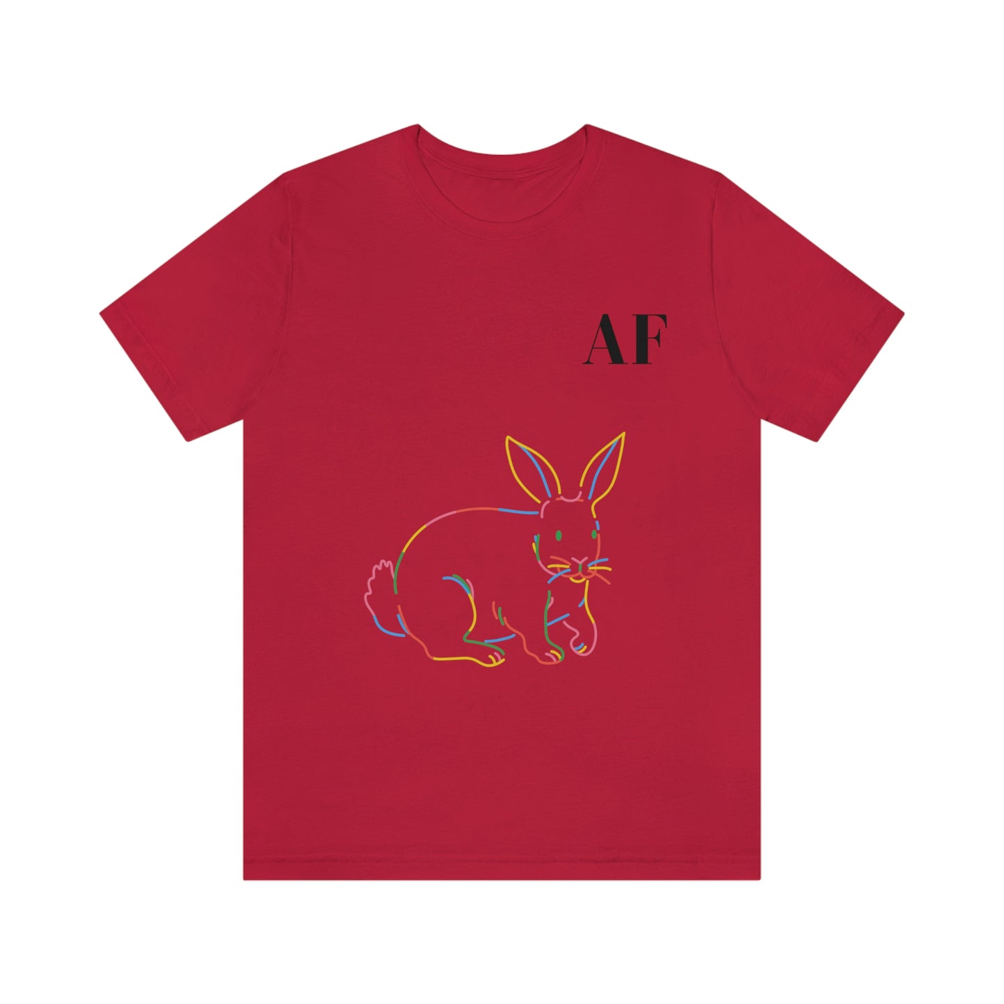 Rainbow Rabbit AF - Unisex Jersey Short Sleeve Tee