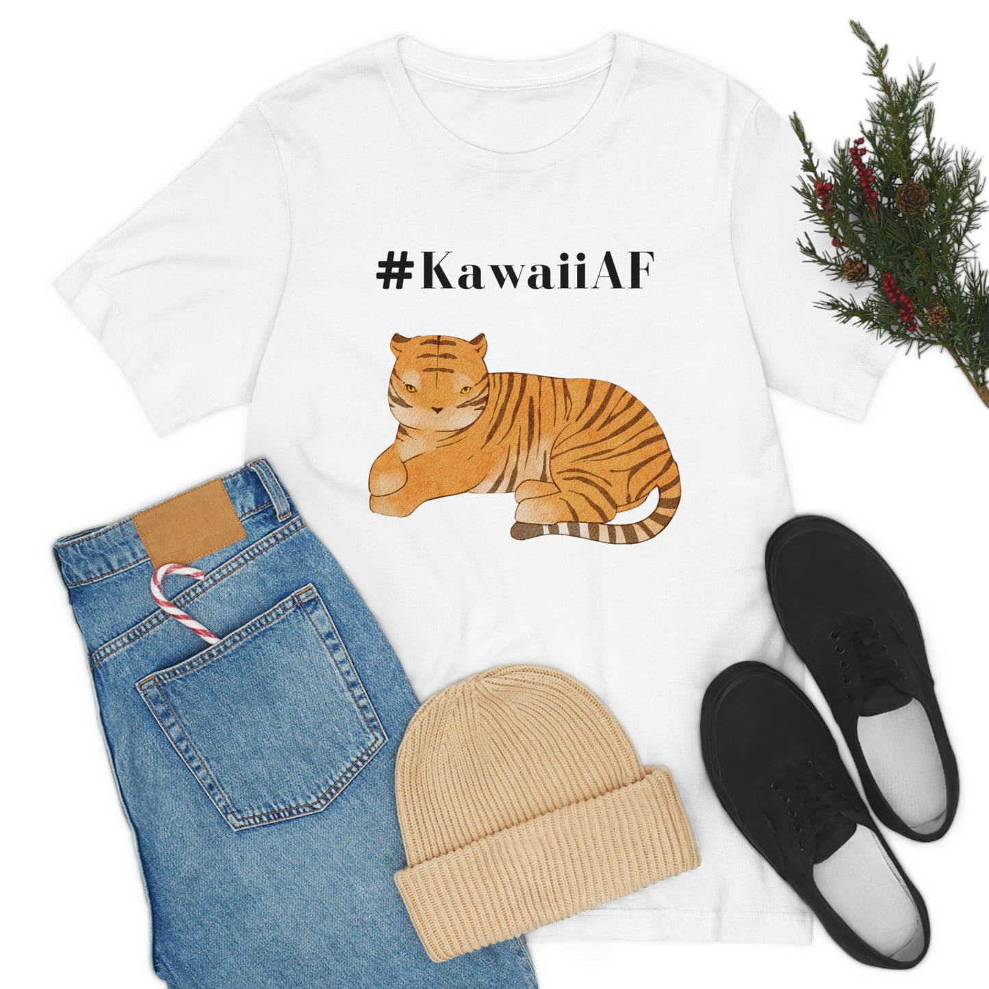 #KawaiiAF Tiger - Unisex Jersey Short Sleeve Tee