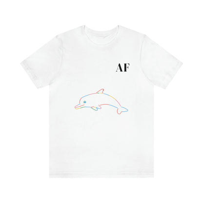 Rainbow Dolphin AF -  Unisex Jersey Short Sleeve Tee