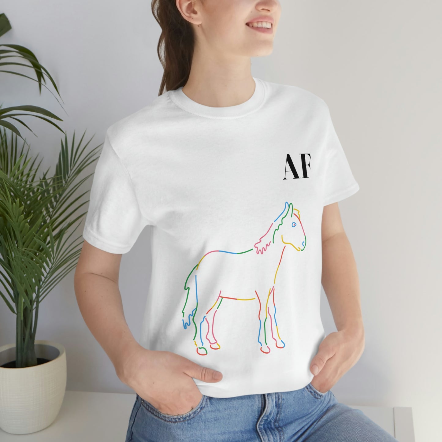 Rainbow Horse AF - Unisex Jersey Short Sleeve Tee