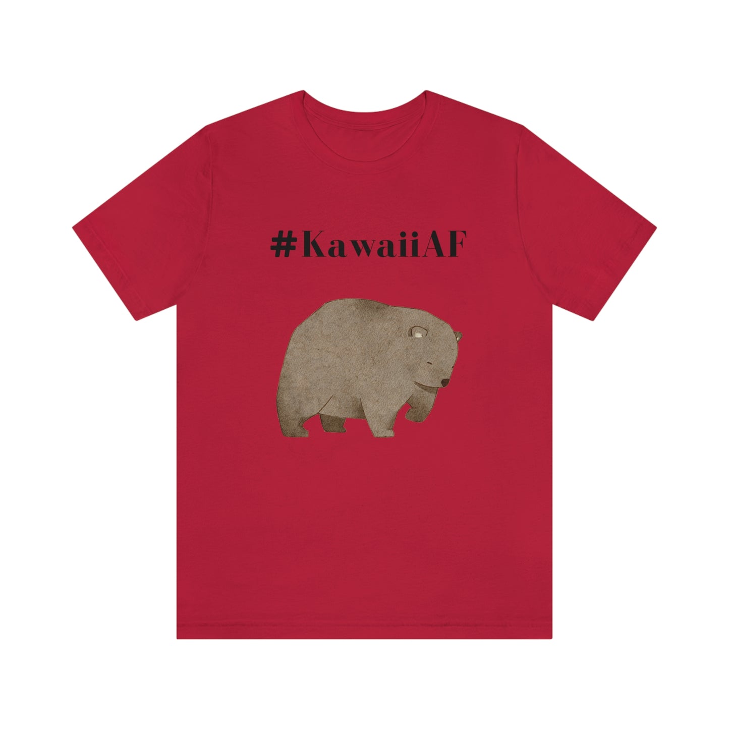 #KawaiiAF Brown Bear - Unisex Jersey Short Sleeve Tee