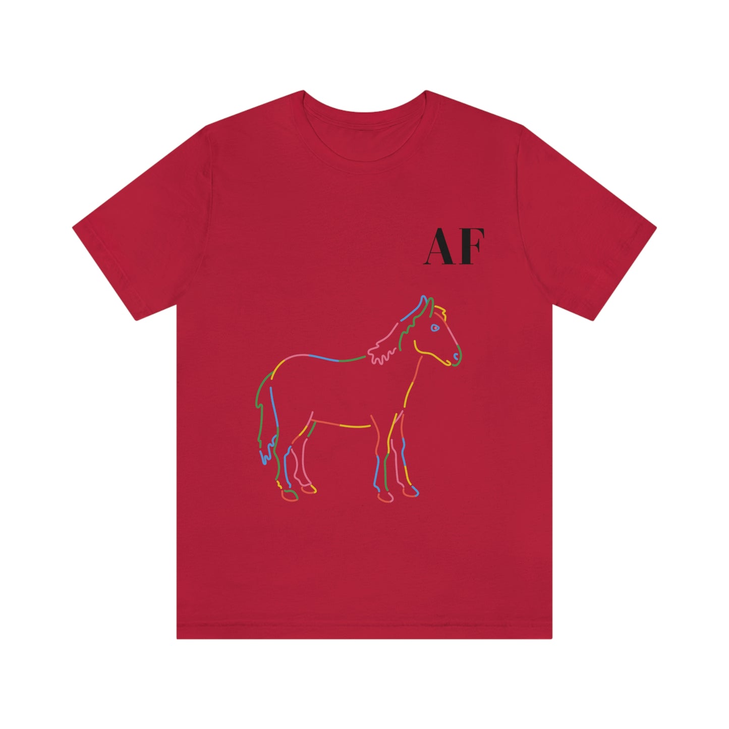 Rainbow Horse AF - Unisex Jersey Short Sleeve Tee