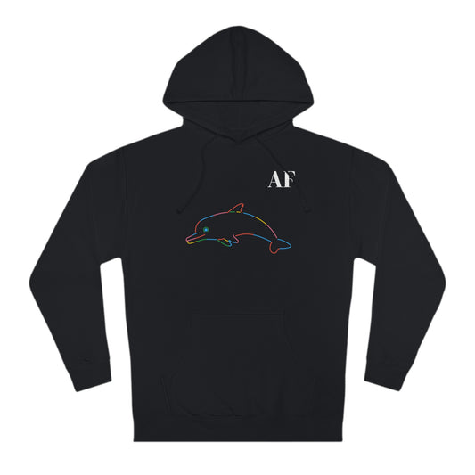 Rainbow Dolphin AF - Unisex EcoSmart® Pullover Hoodie Sweatshirt