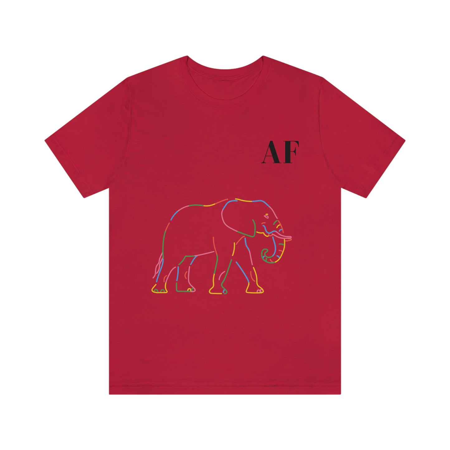 Rainbow Elephant AF - Unisex Jersey Short Sleeve Tee