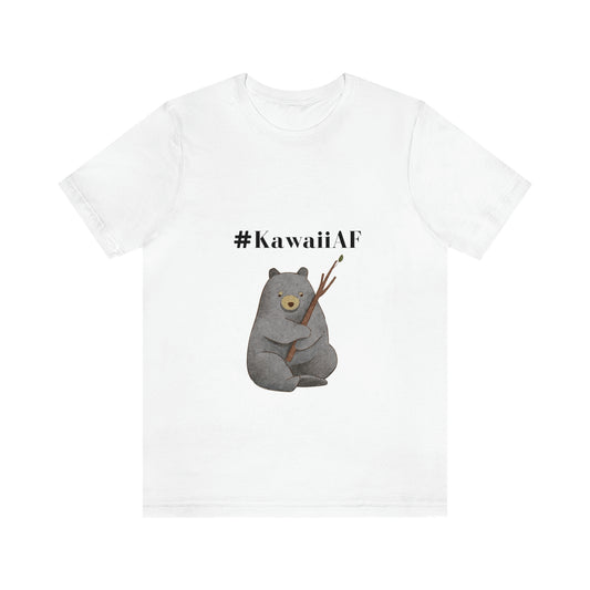 #KawaiiAF Black Bear - Unisex Jersey Short Sleeve Tee