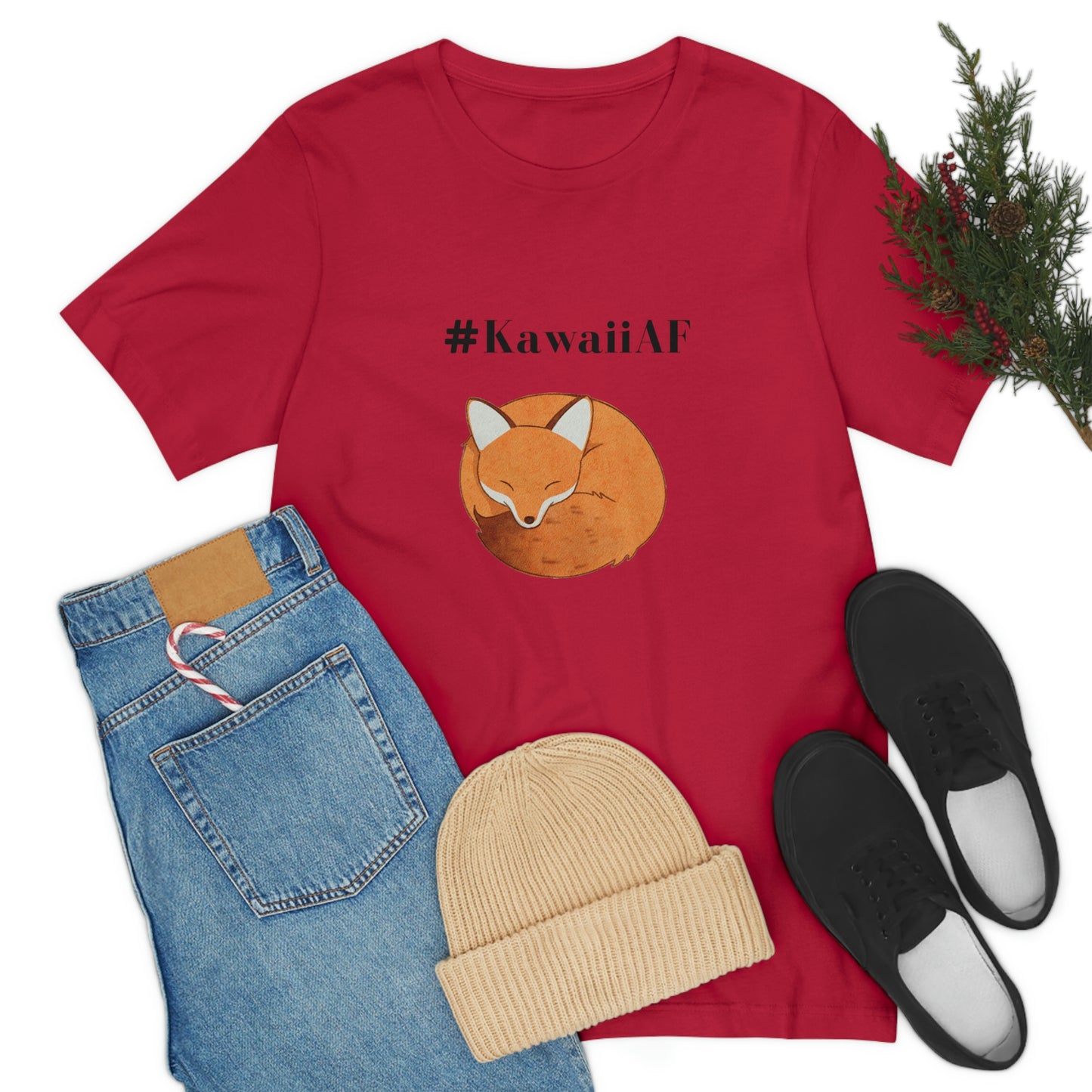 #KawaiiAF Fox - Unisex Jersey Short Sleeve Tee