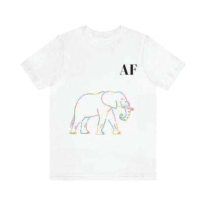 Rainbow Elephant AF - Unisex Jersey Short Sleeve Tee