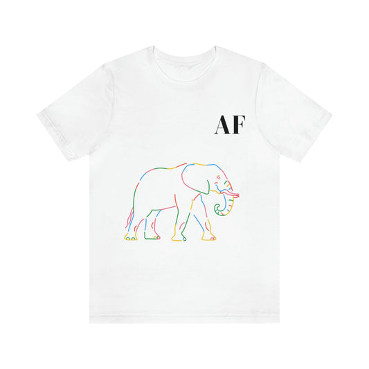 Rainbow Elephant AF - Unisex Jersey Short Sleeve Tee