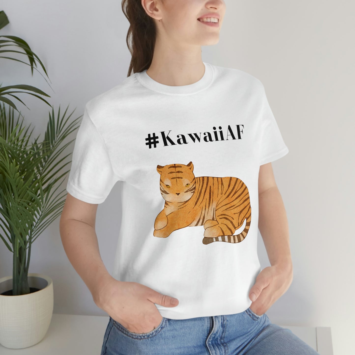 #KawaiiAF Tiger - Unisex Jersey Short Sleeve Tee