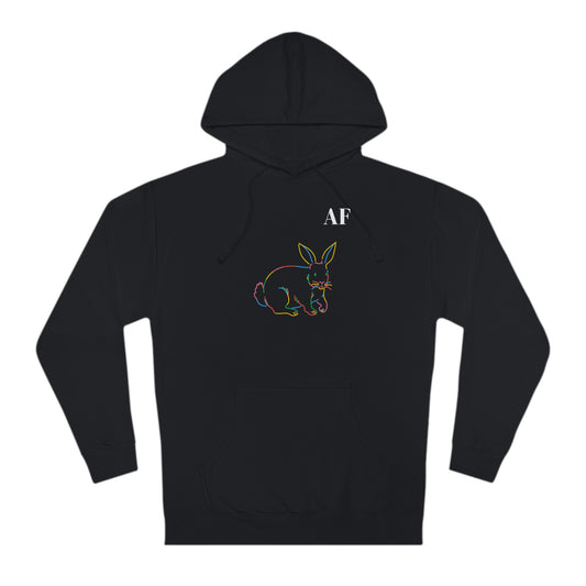 Rainbow Rabbit AF - Unisex EcoSmart® Pullover Hoodie Sweatshirt